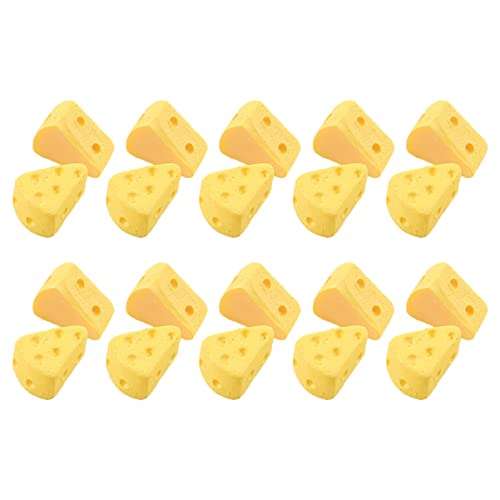 Yardwe 50 Stück Künstliche Käse Kuchen Kleiner Fake Lebensmittel Dekoration für Bäckerei Realistische Tortendekoration Spielzeug für Kinder Fotorequisiten von Yardwe