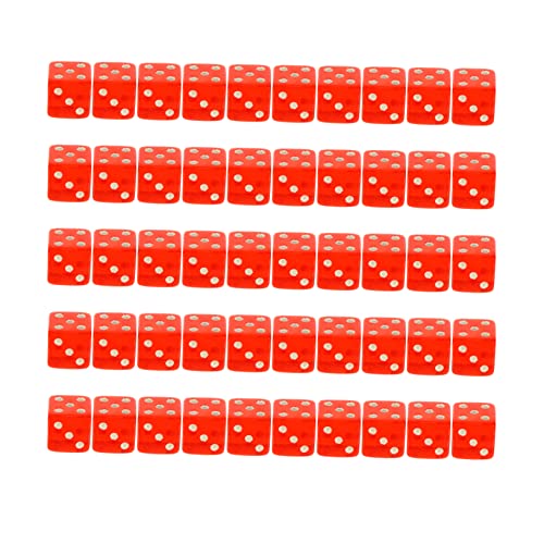 Yardwe 50Stücke Mini aus Solid Acryl Spielwürfel für Brettspiele Tischspiele und Partyspiele Langlebig und Sicher von Yardwe