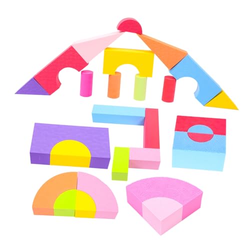 Yardwe 50Stücke Weiche Bausteine für Kleinkinder Teiliges Eva Bausteinset Bunten Farben für Kreative Frühförderung Sicher und Schadstofffrei für Jahren von Yardwe