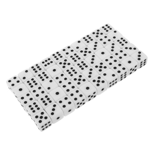 Yardwe 50Stücke Weiße Spielwürfel Sechsseitige Acrylwürfel mit Schwarzen Punkten für Brettspiele Klassenzimmer Mathematik und Gruppenveranstaltungen Yardwe 50Stücke Weiße Spielwürfel Sechsseitige Acrylwürfel mit Schwarzen Punkten für Brettspiele Klassenzimmer Mathematik und Gruppenveranstaltungen von Yardwe