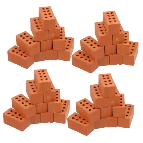 Yardwe 50Stücke Ziegelsteine für Puppenhaus und Realistische Bausteine für Kreative DIY Projekte Gartenaccessoires und Mikro Landschaftsdekoration von Yardwe
