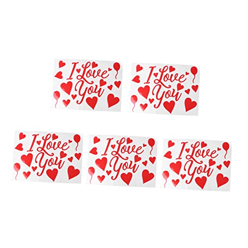 Yardwe 5Stücke Hochzeitsballon Aufkleber Love You Dekorative Abziehbilder Für Valentinstag Und Partys Für Kreative Balloon Dekorationen Langlebig Und Sicher Aus Gefertigt von Yardwe