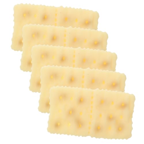 Yardwe 5Stücke Künstliche Soda Cracker Modelle Realistische Dekorationsartikel aus Langlebigem Harz für Küchenpräsentationen und Heimdekoration Detailreiche Nachbildung von Yardwe