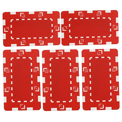 Yardwe 5Stücke Bingo Spiel Chips Poker Glücksspiel Chips Blanko Spielmarken Multifunktionale Kunststoffmarker für Poker und Bingo Spiele Glücksspielzubehör für Zuhause von Yardwe