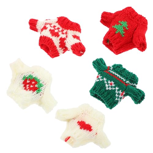 Yardwe 5Stücke Mädchenpuppen Outfits Winter Strickpullover Für Puppen Austauschbare Puppenkleidung Mit Bunten Designs Für Kreatives Yardwe 5Stücke Mädchenpuppen Outfits Winter Strickpullover Für Puppen Austauschbare Puppenkleidung Mit Bunten Designs Für Kreatives von Yardwe