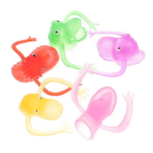 Yardwe 5Stücke Mini Dinosaurier Fingerpuppen Dehnbare Fingerpuppen aus Interaktive Spielzeuge für Vielseitig Einsetzbar als und Dekoration für Partys von Yardwe