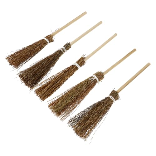 Yardwe 5Stücke Mini Handgewebte Besen Für Puppenhaus Teiliges Künstliche Requisiten Für Szenen Leicht Und Langlebig Für Kreative Deko von Yardwe