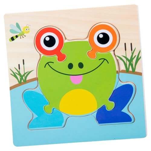 Yardwe 5Stücke Teiliges Holzpuzzle Mit Cartoon Tieren Lernspielzeug Für Bestehend Aus Biene Frosch Fisch Und Elefant Für Kleine Yardwe 5Stücke Teiliges Holzpuzzle Mit Cartoon Tieren Lernspielzeug Für Bestehend Aus Biene Frosch Fisch Und Elefant Für Kleine von Yardwe