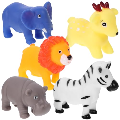 Yardwe 5Stücke Teiliges Wasserspielzeug Für Kleinkinder Duschspielzeug Mit Klingenden Tieren Zebra REH Elefant Für Hygienischen Badespaß Fördert Kreativität Yardwe 5Stücke Teiliges Wasserspielzeug Für Kleinkinder Duschspielzeug Mit Klingenden Tieren Zebra REH Elefant Für Hygienischen Badespaß Fördert Kreativität von Yardwe