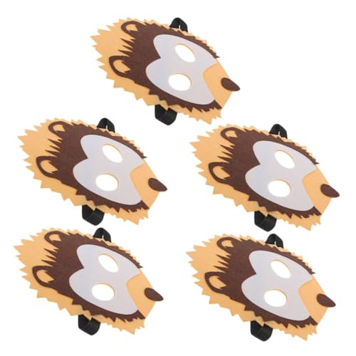 Yardwe 5Stücke Tiermasken aus Vliesstoff Wiederverwendbare Cosplay Masken für Halloween Cartoon Design für Kindergeburtstagsfeiern Sicher und Langlebig von Yardwe