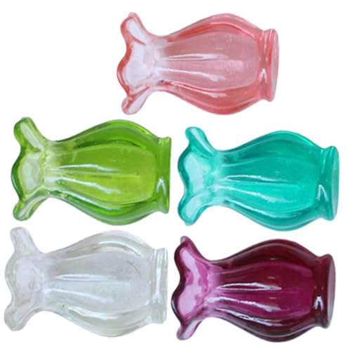 Yardwe 5Stücke Vase Teiliges für Puppenhaus Dekoration Schmale Deko Vasen Farben für Kleine Pflanzen und Mikrolandschaften DIY Enthusiasten Yardwe 5Stücke Vase Teiliges für Puppenhaus Dekoration Schmale Deko Vasen Farben für Kleine Pflanzen und Mikrolandschaften DIY Enthusiasten von Yardwe