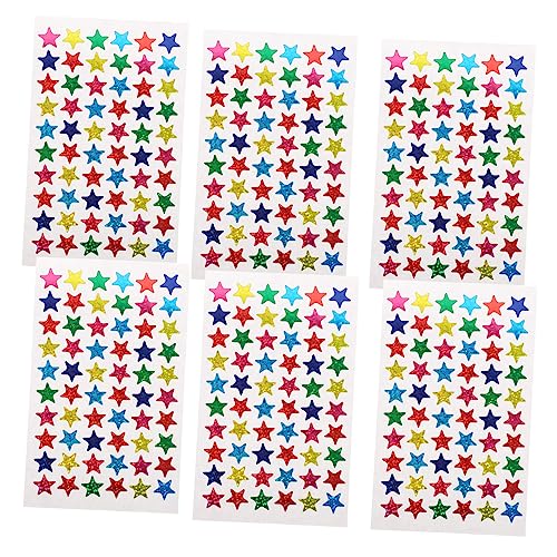 Yardwe 6 Blätter Holografische Sternenaufkleber für Teiliges Selbstklebende Belohnungssticker für Kindergarten DIY Bastelprojekte und Geschenkverpackungen Yardwe 6 Blätter Holografische Sternenaufkleber für Teiliges Selbstklebende Belohnungssticker für Kindergarten DIY Bastelprojekte und Geschenkverpackungen von Yardwe