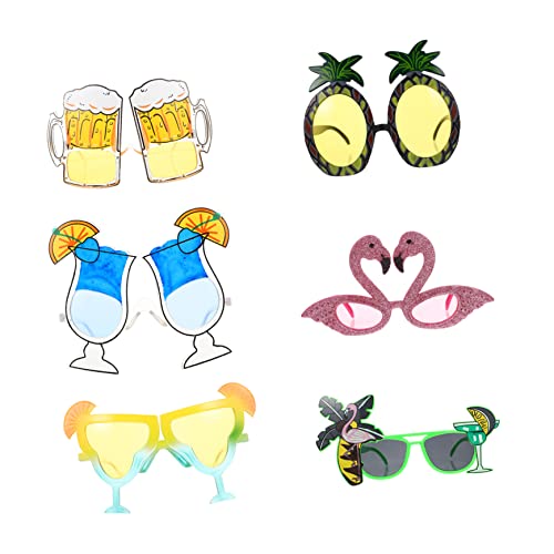 Yardwe 6 Paare Hawaii Strand Party Sonnenbrillen mit Bunten Motiven Flamingo Ananas Cocktail Lustige Seaside Party Eyewear für Pool Beach Kostüm Foto Requisiten Erwachsene Yardwe 6 Paare Hawaii Strand Party Sonnenbrillen mit Bunten Motiven Flamingo Ananas Cocktail Lustige Seaside Party Eyewear für Pool Beach Kostüm Foto Requisiten Erwachsene von Yardwe
