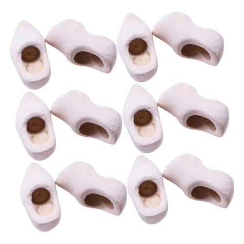 Yardwe 6 Paare Miniatur Holzschuhe für Basteln Unfertige Mini Holzklompen für Puppenhaus Zubehör Kreative DIY Holzschuhe Schlüsselanhänger für Puppen und Dekoration Yardwe 6 Paare Miniatur Holzschuhe für Basteln Unfertige Mini Holzklompen für Puppenhaus Zubehör Kreative DIY Holzschuhe Schlüsselanhänger für Puppen und Dekoration von Yardwe