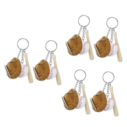 Yardwe 6 Stk Baseball-Schlüsselanhänger Schlüsselanhänger für Partytüten Partytütenfüller Schlüsselringe Geschenke Anhänger Schlüsselanhänger Rucksack Schlüsselbund Piñata Souvenir Kind von Yardwe