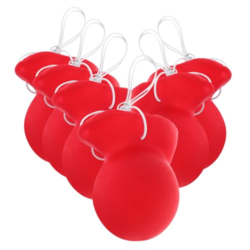 Yardwe 6 Stück Clownsnase Halloween-Clown-Maske Stirnband Beängstigende Maske Flash-kostüm Clown-kostüm Falsche Nase Eines Zirkusclowns Gruselige Halloween-Maske Maskenparty Gummi Rot von Yardwe