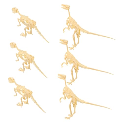 Yardwe 6 Stück Dinosaurier Fossil -Montagemodell kinderspielzeug lernspielzeug Dinosauriermodell Geburtstag Knochen für Dinosaurier Skelett Bauen Abs Beige von Yardwe