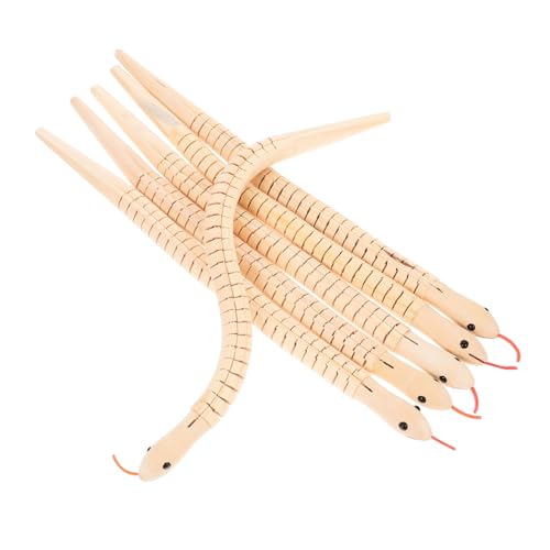 Yardwe 6 Stück Doodle-Spielzeugschlange Kinderspielzeug Wackelschlangen-Katzenspielzeug basteln Schlangenmodell- Schlangenspielzeug aus Holz hölzern Khaki Yardwe 6 Stück Doodle-Spielzeugschlange Kinderspielzeug Wackelschlangen-Katzenspielzeug basteln Schlangenmodell- Schlangenspielzeug aus Holz hölzern Khaki von Yardwe