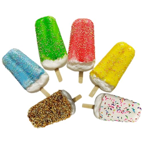 Yardwe 6 Stück Eismodell Creme Gefälscht Stick- -Modelle Eisbonbon-Modelle Künstliche Eisbonbons Dekorationen Für Eispartys Fotografie-Requisiten Dessert-Modell Pu+Holz Yardwe 6 Stück Eismodell Creme Gefälscht Stick- -Modelle Eisbonbon-Modelle Künstliche Eisbonbons Dekorationen Für Eispartys Fotografie-Requisiten Dessert-Modell Pu+Holz von Yardwe