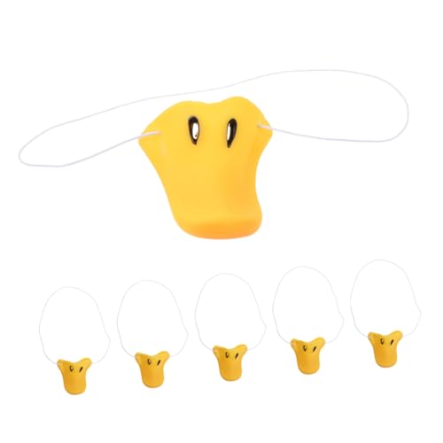 Yardwe 6 Stück Entennasen -requisiten Schnabel Entennasenkostüm Halloween-enten Cosplay-nase Entenkostüm Für Nase Kostüm Ente Gastgeschenke Gelbe Ente Yellow Vinyl von Yardwe
