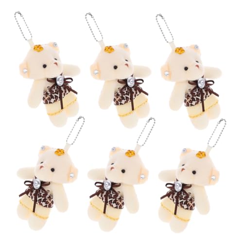 Yardwe 6 Stück Hochzeitsbär- Geburtstagsgeschenke pluschteddy stofftier bär Handtaschen Dekoration multifunktionale Bärenfiguren kleine Bären Plüsch Dark Brown von Yardwe