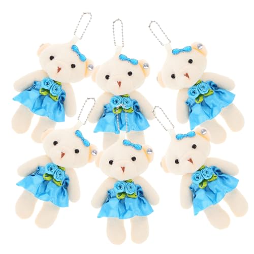 Yardwe 6 Stück Hochzeitsbär Teiliges aus Weichen Kuscheligen für Schlüsselanhänger Bouquets und Diy Dekorationen Blauer Hochzeitsbär Yardwe 6 Stück Hochzeitsbär Teiliges aus Weichen Kuscheligen für Schlüsselanhänger Bouquets und Diy Dekorationen Blauer Hochzeitsbär von Yardwe