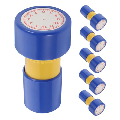 Yardwe 6 Stück Lehruhr Siegeluhr Lernspielzeug Uhr Lernspielzeug Uhr Lehrstempel Zeitlernuhr Vorgefärbter Zeitstempel Blauer Kunststoff Yardwe 6 Stück Lehruhr Siegeluhr Lernspielzeug Uhr Lernspielzeug Uhr Lehrstempel Zeitlernuhr Vorgefärbter Zeitstempel Blauer Kunststoff von Yardwe