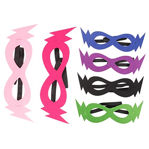 Yardwe 6 Stück Masken Farbige Verkleidungsmaske für Karneval Halloween und Partys Robuste und Augenmasken für Kreative Kostüme Blau Grün Schwarz Rot von Yardwe
