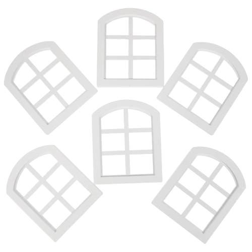 Yardwe 6 Stück Maßstab Einfache Montage Vielseitig für DIY Bastelprojekte Dekorative Fensterrahmen zur Stilvollen Puppenhausgestaltung von Yardwe