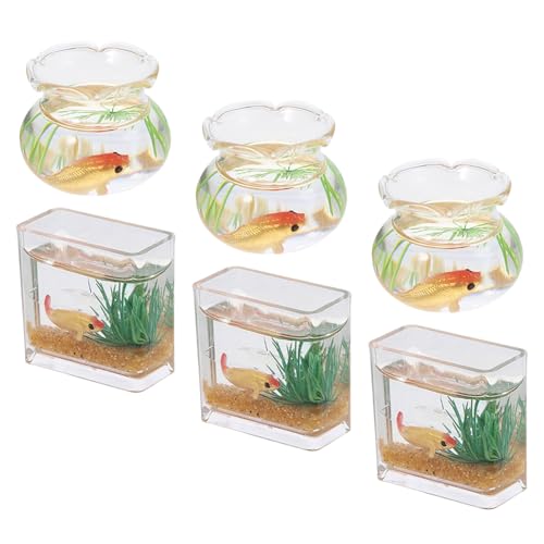 Yardwe 6 Stück Maßstab Realistische Goldfischschalen Mini Aquarium Figuren für Puppenhaus Dekoration Micro Landschaft Desktop Ornamente Farblich Sortiert Zufällige Farbe Yardwe 6 Stück Maßstab Realistische Goldfischschalen Mini Aquarium Figuren für Puppenhaus Dekoration Micro Landschaft Desktop Ornamente Farblich Sortiert Zufällige Farbe von Yardwe