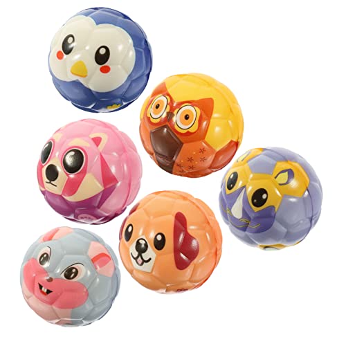 Yardwe 6 Stück Mini Fußball PU Fußball mit Tierdesign Druckball für Kleinkinder Stressabbau und Spielspaß für Jungen Yardwe 6 Stück Mini Fußball PU Fußball mit Tierdesign Druckball für Kleinkinder Stressabbau und Spielspaß für Jungen von Yardwe