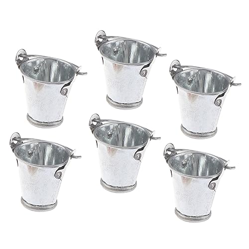 Yardwe 6 Stück Mini-Möbelmodell drinnen künstlich für kinderspielzeug Geburtstagsgeschenke weihachtsgeschenk Miniatur-Eimer-Ornament Miniatur-Bar-Zubehör Metall Silver Yardwe 6 Stück Mini-Möbelmodell drinnen künstlich für kinderspielzeug Geburtstagsgeschenke weihachtsgeschenk Miniatur-Eimer-Ornament Miniatur-Bar-Zubehör Metall Silver von Yardwe