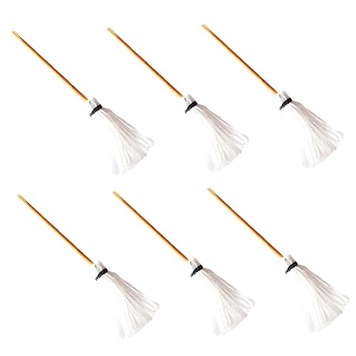 Yardwe 6 Stück Mop Modell Teiliges Handwerkszubehör für Puppenhäuser Dekorative Requisiten aus Sicherem für DIY Miniaturszenen von Yardwe