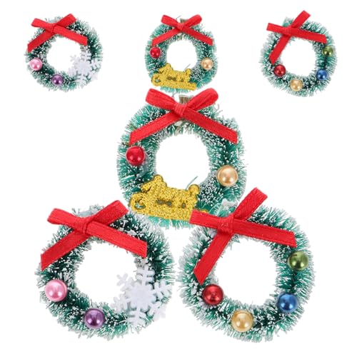 Yardwe 6 Stück Puppenhausdekoration Led Künstlich Land Winzig Mini-weihnachtskranz Simulierter Kranz-weihnachtskranz Kranz Mini-Kranz Dekorationen Puppenhaus-Kranz Sisal-Seide Yardwe 6 Stück Puppenhausdekoration Led Künstlich Land Winzig Mini-weihnachtskranz Simulierter Kranz-weihnachtskranz Kranz Mini-Kranz Dekorationen Puppenhaus-Kranz Sisal-Seide von Yardwe