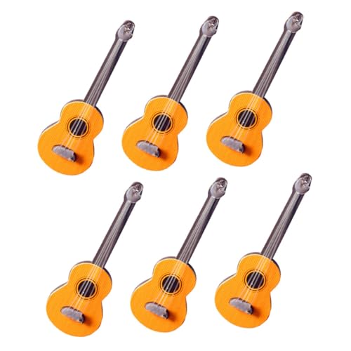 Yardwe 6 Stück Puppenhausgitarren Mini Gitarren Für Puppenhäuser Mini Gitarrenspielzeug Miniatur Musikinstrumentenmodelle Mini Musikinstrumentenmodell Miniatur Gitarrenmodell von Yardwe