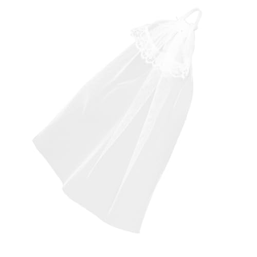 Yardwe 6 Stück Puppenschleier Hochzeitspuppe handgefertigt Kleid Braut- Puppen Accessoires Set Puppen Schleier Puppen Hochzeit Decora Mädchenpuppen Kostüm Hochzeitsschleier Garn Weiß von Yardwe