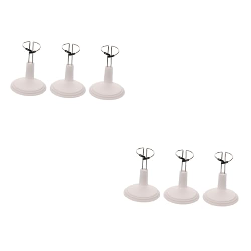 Yardwe 6 Stück Puppenständer Verstellbarer und Praktischer Halter für Figuren für Präsentation im Kinderzimmer Weiß Yardwe 6 Stück Puppenständer Verstellbarer und Praktischer Halter für Figuren für Präsentation im Kinderzimmer Weiß von Yardwe