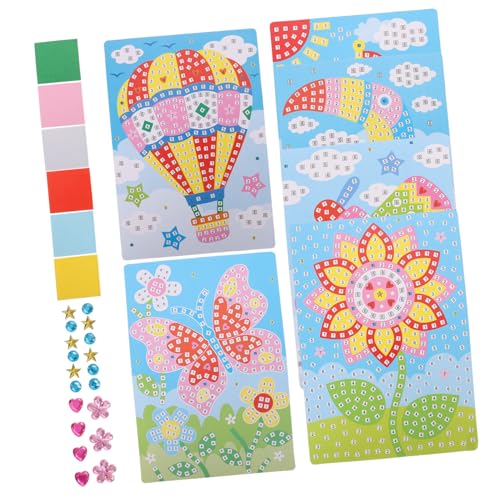 Yardwe 6 Stück Puzzleaufkleber Cartoon-Puzzle-Aufkleber Partyzubehör lustige Cartoon-Puzzleaufkleber Kinderspielzeug Puzzle-Sticker-Material Kunsthandwerk Eva von Yardwe