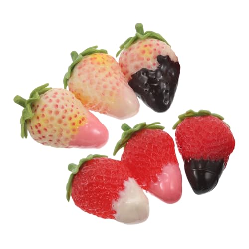 Yardwe 6 Stück Realistische Künstliche Erdbeeren Aus PVC Süße Erdbeerdekorationen Obstdekorationen DIY Erdbeerverzierungen Yardwe 6 Stück Realistische Künstliche Erdbeeren Aus PVC Süße Erdbeerdekorationen Obstdekorationen DIY Erdbeerverzierungen von Yardwe