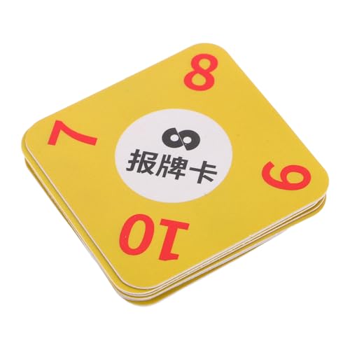 Yardwe 6 Stück Registrierungskarten Spielkarten Kartenanzahl Erinnerungskarte Pokerkartenanzahl Meldekarten Kartenzähl Erinnerung Pokerkarten Restkarten Meldekartenspiel Gelb von Yardwe