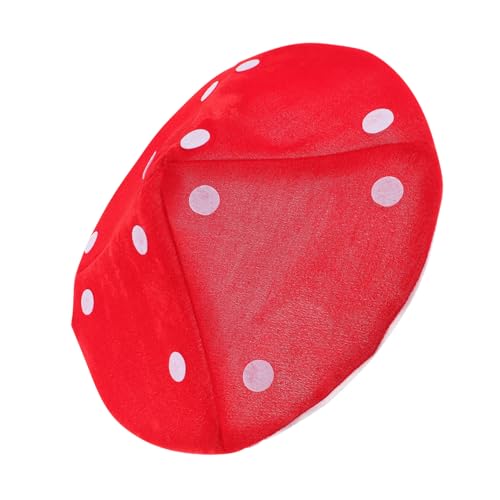 Yardwe 6 Stück Rote Pilzhüte mit Elastischem Band Lustige Kinderkostüm mützen für Halloween Party und Cosplay Bequeme Passform Auffälliges Accessoire für Kreative Verkleidungen von Yardwe