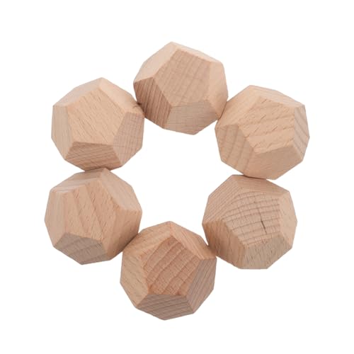 Yardwe 6 Stück Seitige DIY Holzblöcke für Kreative Bastelprojekte für Gesellschaftsspiele und Geschenkideen von Yardwe