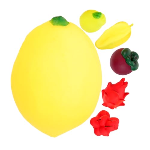 Yardwe 6 Stück Simulation Frucht Pool Toys for für spielzeuge spielsachen dehnbarer Bananen-Partybevorzugung Entlüftungsspielzeug Vinyl von Yardwe