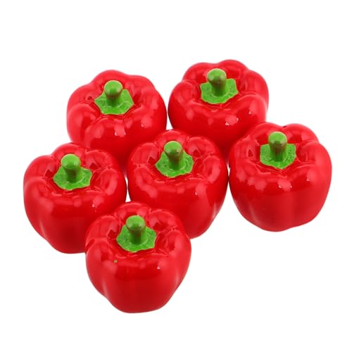 Yardwe 6 Stück Simulierte Chili-verzierung Mini-gartenfiguren Chili-Pfeffer-Dekorationen Gemüsefoto Requisiten Chili -Charme Mini-Bonsai-Figuren Pfeffer-Party-Dekorationen Harz Rot Yardwe 6 Stück Simulierte Chili-verzierung Mini-gartenfiguren Chili-Pfeffer-Dekorationen Gemüsefoto Requisiten Chili -Charme Mini-Bonsai-Figuren Pfeffer-Party-Dekorationen Harz Rot von Yardwe