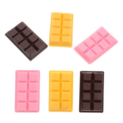 Yardwe 6 Stück Simuliertes Schokoladenmodell Desktop Simulation Simulieren Dessert Aus Künstlichen Lebensmitteln Anzeige Cabochon Tischplatte Fälschung Schaufenster-Requisiten PVC von Yardwe