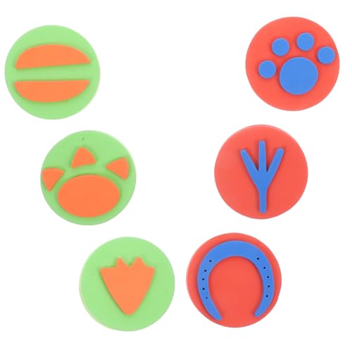 Yardwe 6 Handstempel Stempelset Für Kleinkinder Für Jungen Und Mädchen Zeichenwerkzeuge Für Frühes Lernen Zufällige Farbe von Yardwe