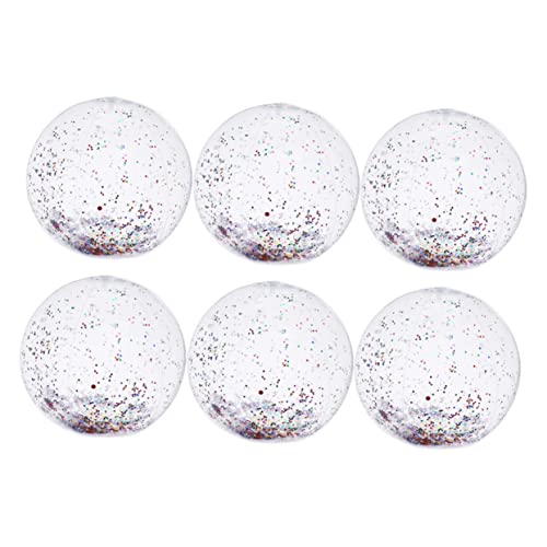Yardwe 6 Stück Strandball Mit Pailletten Aufblasbarer Wasserball Beachball-party Glitzernde Strandbälle Gefälligkeiten Für Strandpartys Bälle Für Pool-strandball Grey Pvc von Yardwe