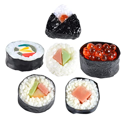 Yardwe 6 Stück Sushi -Modellrequisiten Sushi gehen Toy Food Sushi Kind künstliches Sushi zur Auslage realistisch Japanische Essens-Requisiten Sushi Kuchen Sushi -Spiel PVC Yardwe 6 Stück Sushi -Modellrequisiten Sushi gehen Toy Food Sushi Kind künstliches Sushi zur Auslage realistisch Japanische Essens-Requisiten Sushi Kuchen Sushi -Spiel PVC von Yardwe