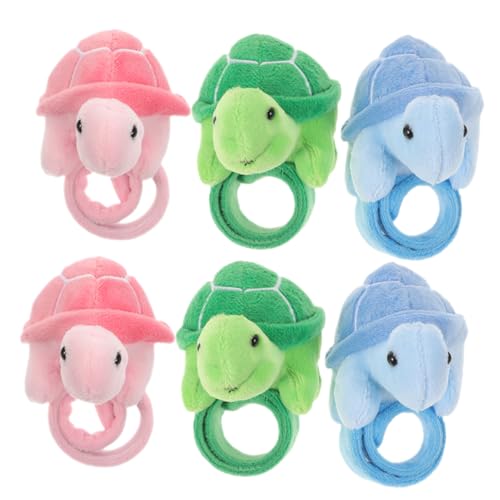 Yardwe 6 Stück Teiliges Animal Slap Band mit Niedlichen Schildkröten Motiven Leichte Strapazierfähige Kuscheltiere Armbänder zum Klatschen Dekorative Kinderarmbänder für Party und Alltag von Yardwe