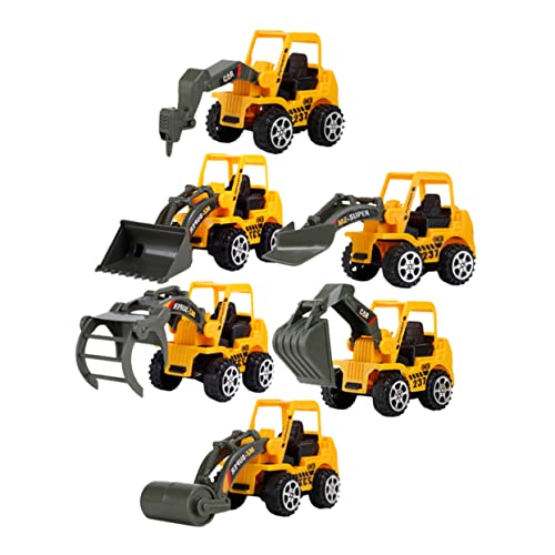 Yardwe 6 Stück Teiliges Bagger Konstruktionsfahrzeug für Kleinkinder Schiebespielzeug mit Rückziehmechanismus für Jungen und Mädchen Yardwe 6 Stück Teiliges Bagger Konstruktionsfahrzeug für Kleinkinder Schiebespielzeug mit Rückziehmechanismus für Jungen und Mädchen von Yardwe